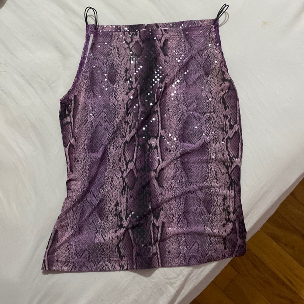 Purple sparkle party top